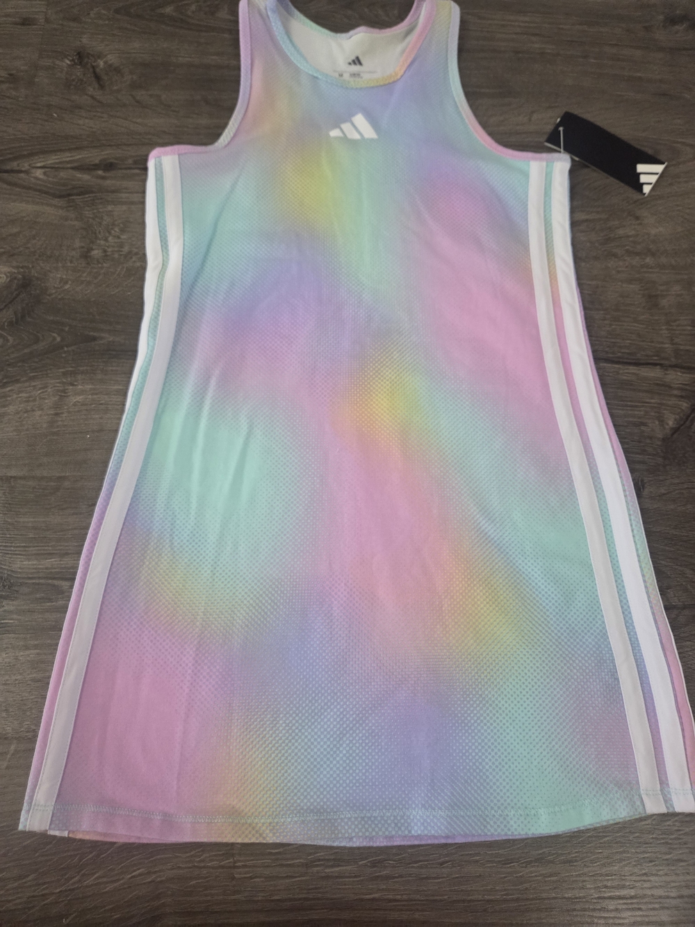 Adidas Pastel Tie-Dye Tank Dress Size M 10/12 NWT - Picture 3 of 4